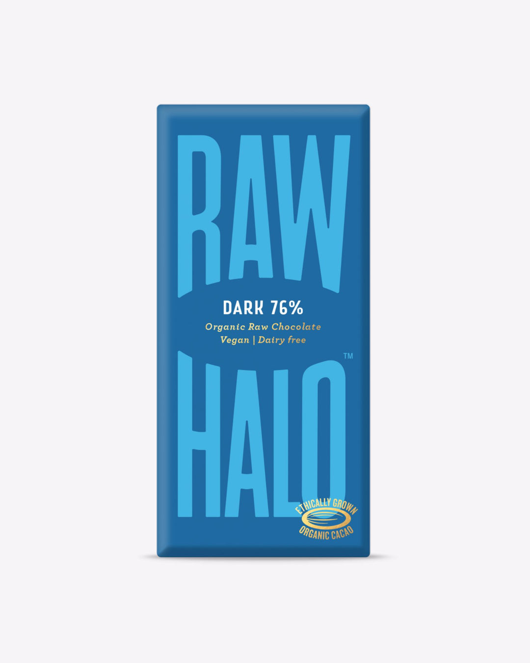 Organic dark chocolate bar 76% Raw Halo