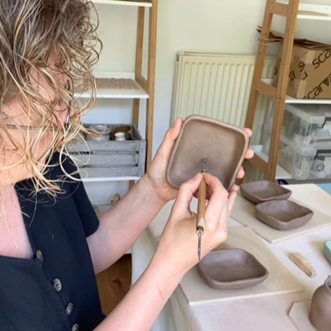 Sally Walker making a soap dish