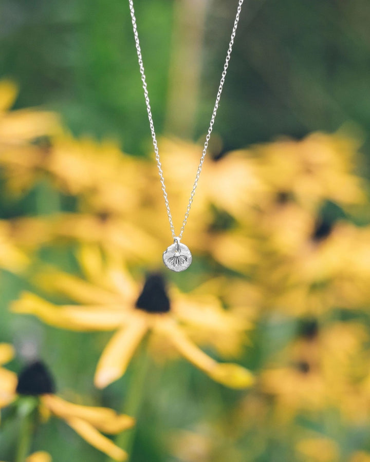Echinacea sterling silver necklace