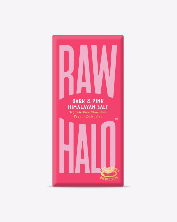 Dark chocolate with pink Himalayan salt