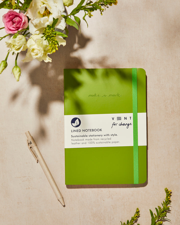 Lined notebook green