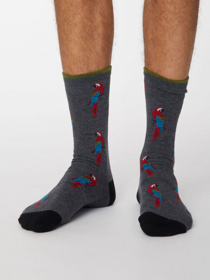 Parrot socks men's organic cotton