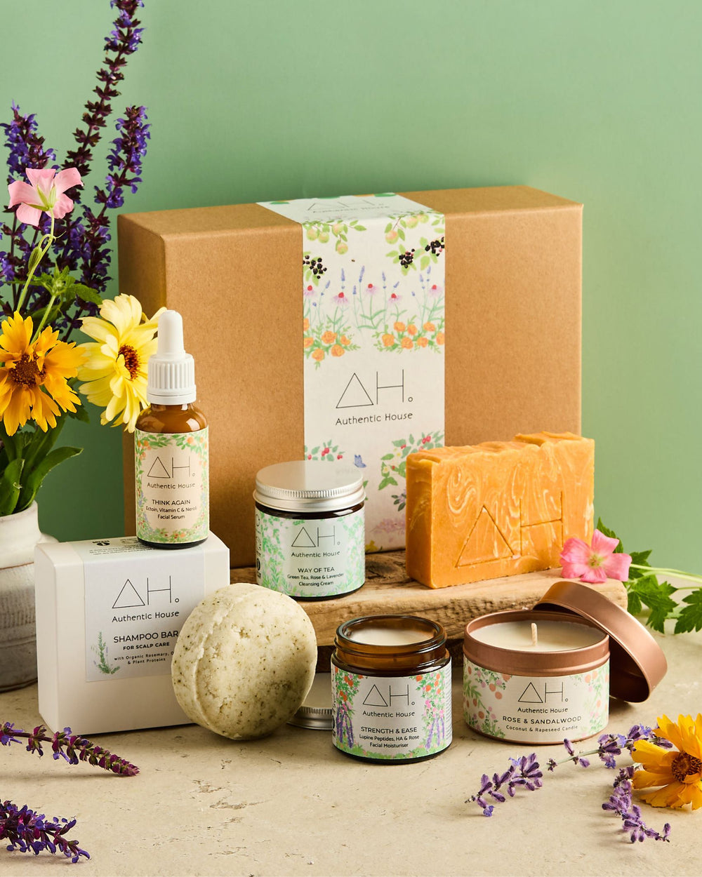 Skincare and candle gift box Authentic House