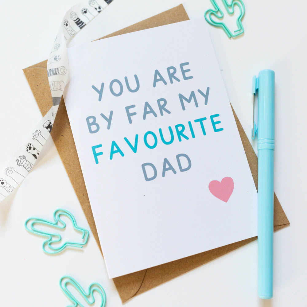 'Favourite dad' Father's Day greetings card