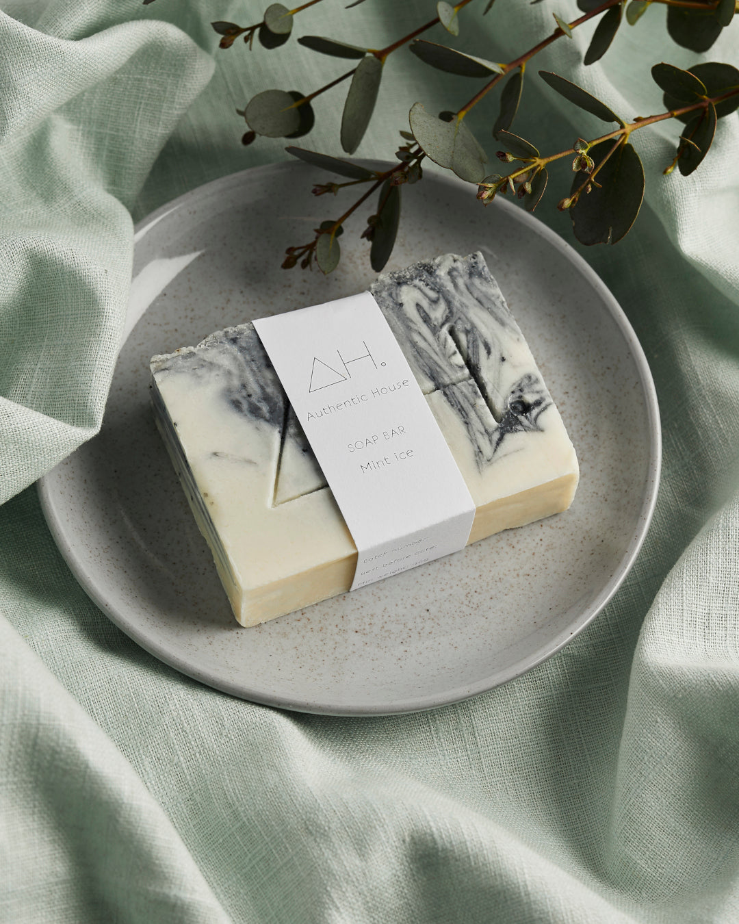 plastic free Mint ice soap Authentic House