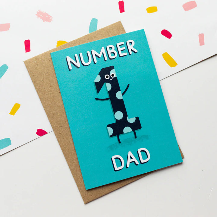 'Number 1 dad' Father's Day greetings card