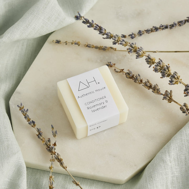 plastic free Rosemary & lavender conditioner bar Authentic House